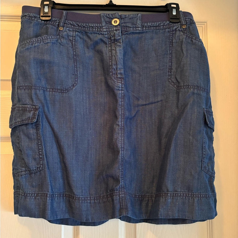 Chico’s Denim Mini skirt Size XL